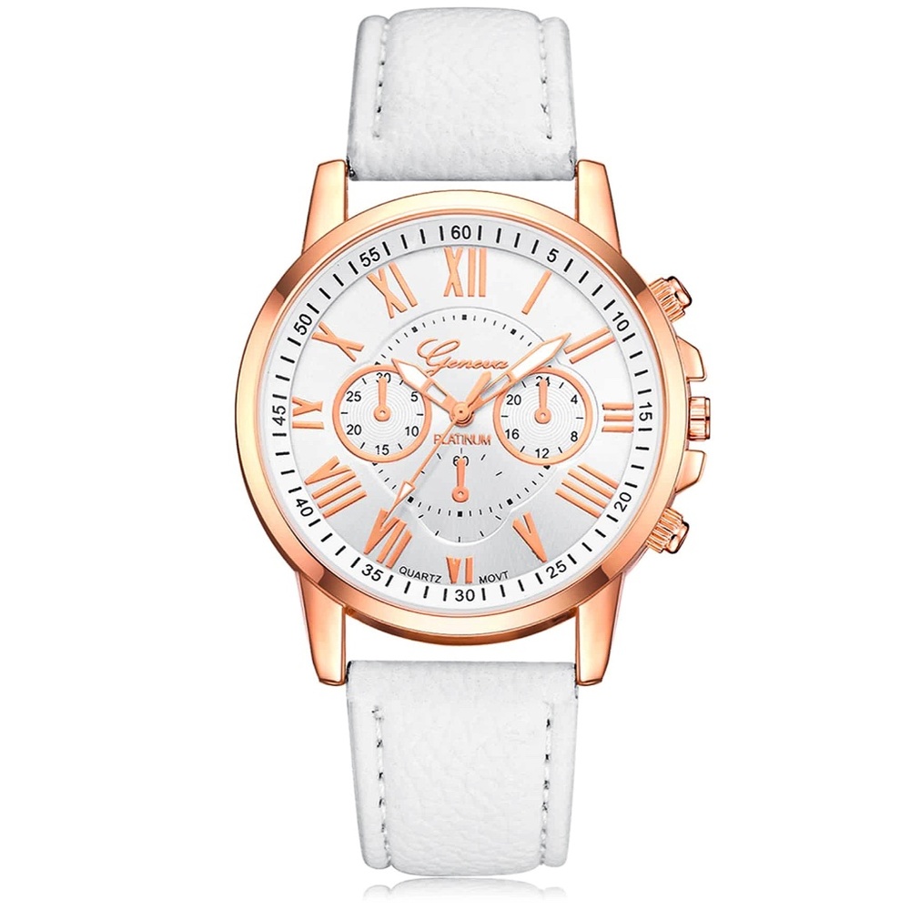 White Roman Numerals Analog Quartz Watch NWT